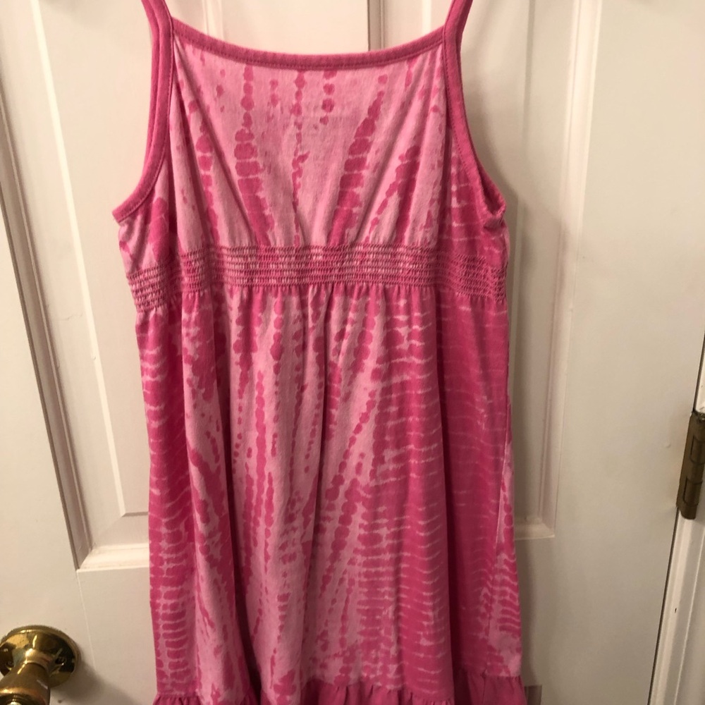 Pink Tie-Dye Sleeveless Dress